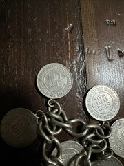 Vintage Brazilian 100 Réis Coin Charm Bracelet Estate Jewelry – Broken Clasp