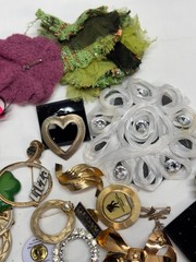 Costume Jewelry Pin Brooch Lot 59 Wear Sell Crafts Unsigned Multi Purpose