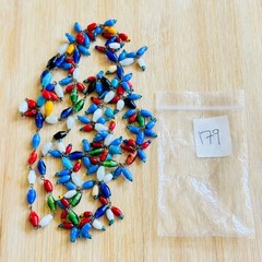 Flapper Art deco Glass Necklace VTG Colorful Antique Brass Wired Cluster 32″