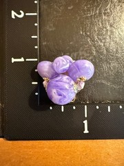 Vintage Purple chunky necklace set earrings Japan NOS excellent 1950s Retro