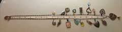 Vintage Glass Works Studio Glass & Silver Charms in Multi Colors Necklace 12