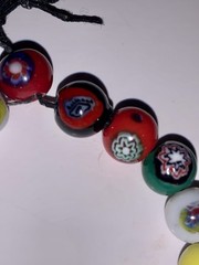 Vintage Art Glass Millefiori Bead Stretch Bracelet Read