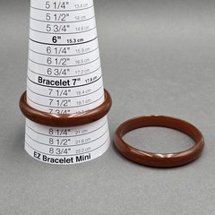 Vintage Earthy Bangle Bracelet 8″-9″ Rootbeer Butterscotch Lucite Plastic Set 8