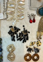 Vintage Jewelry Lot Some Signed Rhinestone Brooch Necklace Clip Earring Over 25!