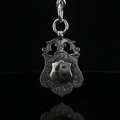 Magnificent Antique Birmingham Sterling Silver Albert Watch Chain