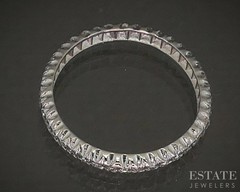 Vintage Platinum Single Cut Natural .16ctw Diamond Eternity Band 1.8g p22778