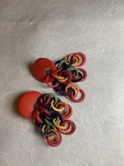 Vintage 1980s Jewelry: Earrings w/ Backs, Necklace, Shoe Clips, Polymer Clay