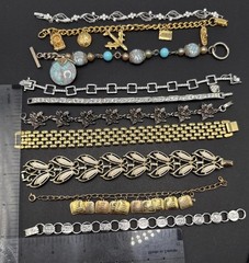 Lot Of 10 Bracelets Vintage To Now Some Signed Ls Cov S-80 N J4