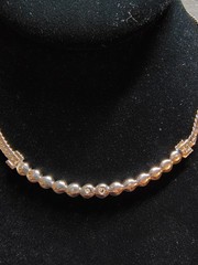 1990s Swarovski Silver-tone Collar Necklace Featuring Clear Rhinestones.