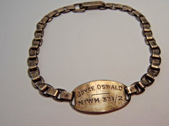 Vintage World War II-era Sterling Identification Bracelet 6 3/4″ Long