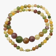 Beaded Necklace Simulated Gemstone Graduated Plastic Boho Jewelry Lightweight