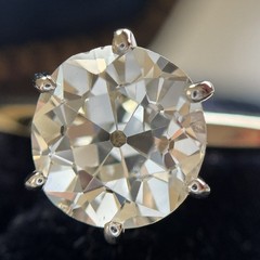 Antique Natural GIA 2.48 K VS2 Antique Old Mine Cut Diamond Engagement Ring
