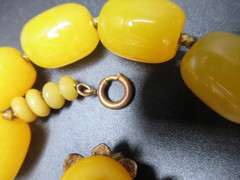 MIRIAM HASKELL RARE Enamel Leaves Glass Bead Necklace Brooch Set BOOK PIECE!