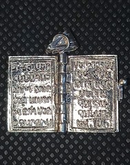 925 Sterling Silver Armenian Bible Book Pendant