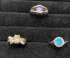 ✨Lot Of 5 Vintage To Now Beautiful Gemstone Estate Rings, All Size 5✨