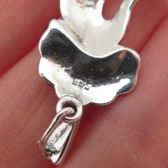 935 Silver Vintage Real Black Onyx & Marcasite Hand Oxidized Charm Pendant