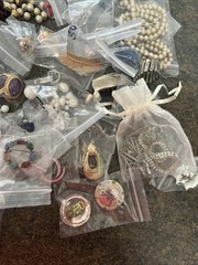 250 vintage to now lot wearable craft necklace earrings brooch jewelry 15 pounds