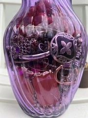 PURPLE Mystery Jewelry Jar- Vintage & Modern Jewelry- Trifari Lisner Avon- 3 Lbs