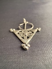 Vintage Silver Amazigh Fibula Pendant Handmade Moroccan Tribal Pendant