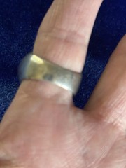 Vintage Estate 50’s Sterling &18k Green Jadeite Men’s Ring Size 9.75 Eyecatcher