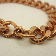 Vintage Copper Bracelet Cuban Curb Link