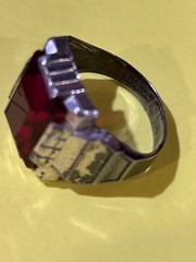 Men’s ruby sterling Uncas mfg Co (1918-1988) ring 6.5-7