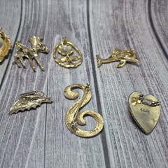 Lot Of 8 Pins Brooches Various Makers