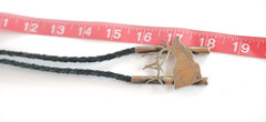 Zuni Native American BULL ELK Bolo Tie by Dale Edaakie Handmade Vintage