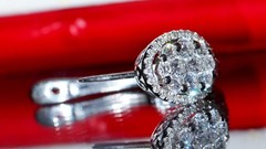 18k 750 white gold earrings 1.50ct natural diamond 0.74″ dangle 5.27gr N3643