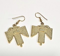 Maack Thunderbird earrings multicolor signed
