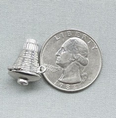 Vintage Sterling Silver Mercury Space Capsule Charm NASA Astronaut Opens 3D