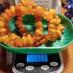 NATURAL OLD ANTIQUE BALTIC AMBER NECKLACE 55.3 gr