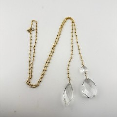 John Wind Necklace Lariat Waldorf Astoria Maximal Art Chandelier Crystal NYC COA