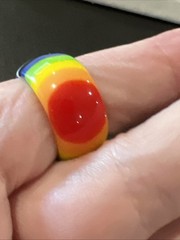 Vintage Lucite Plastic Ring Size 8.5