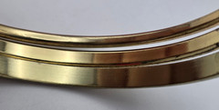 Vintage Cream Enamel Gold Tone Bangle Bracelet Set 3 Stackable Bangles 8 In