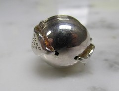 Round Sterling Silver Photo Album Dangle Pendant ~ 14.2grams ~ 3-C278