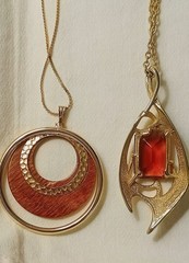 Vintage 7 Designer Signed Necklace Pendant Lot Monet Sarah Coventry Set Napier