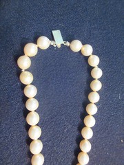 Vintage Vendome Hand Knotted Chocker Necklace Double Strand Faux Pearls 7″