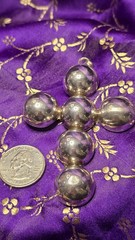 Vintage Taxco Mexico Sterling Silver Modernist Bubble Cross Pendant 25.22g 3.5″