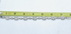 Vintage LC Lauren Conrad Clear Rhinestone Silver Toned Bracelet E2