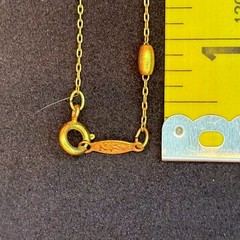 Napier Gold Tone Station Necklace Beaded Chain Minimalist 14–15 Inch