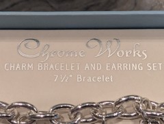 Vintage Religious Cross Charm Bracelet Set With Earrings, Nickel Free 7 1/2″