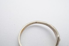 Vintage 10k White Gold Pearl Childs Ring Size 0.5