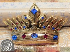 Vintage WONDERS 2004 Masters of Florence Medici Rhinestone Crown Pin ~ Estate