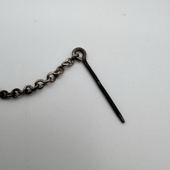 Antique Ottoman Turkish Silver Tone Filigree Stick Pin Bracelet 8.25″