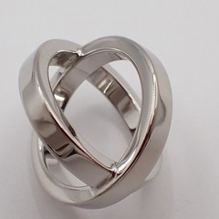 HERMES Baycrew’s Bijouterie Fantaisie Scarf Ring Silver Accessory 63RF743