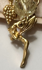 Kirks Folly Gold Tone Fairy Pixie Angel Grape Rhinestone Clip on Earrings