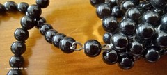 Vintage Necklace Beaded Black Tie