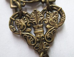 ANTIQUE VICTORIAN BRONZE ORNATE WATCH FOB SEAL PENDANT CHARM
