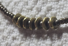 VTG Silpada Sterling 925 Retired Gold Brass Brown Memory Wire Beaded Choker